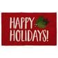 Trans-Ocean Import Natura Happy Holidays Holly 1"6" x 2"6" Red Outdoor Door Mat, , large
