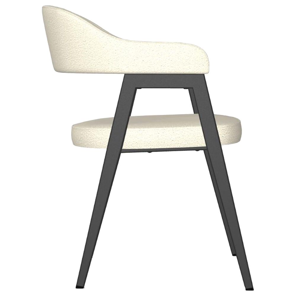 Amisco Carmen 60&quot; Round Dining Table and 6 Upholstered Dining Chairs, , large