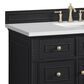 James Martin Vanities Lorelai 48" Single Vanity in Black Onyx with 3 cm White Zeus Quartz Top, , large
