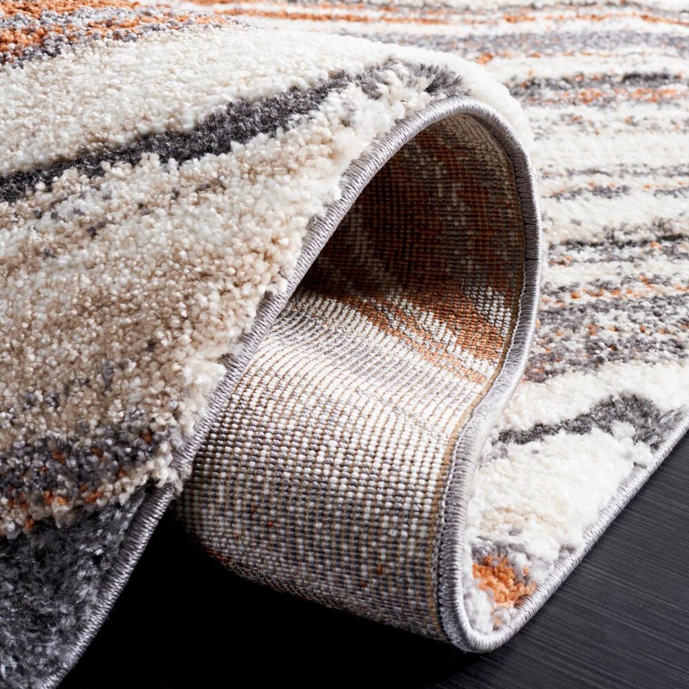 Safavieh Cyrus Shag CYR134F CYRUS SHAG 3&#39; x 5&#39; Grey and Rust Area Rug, , large