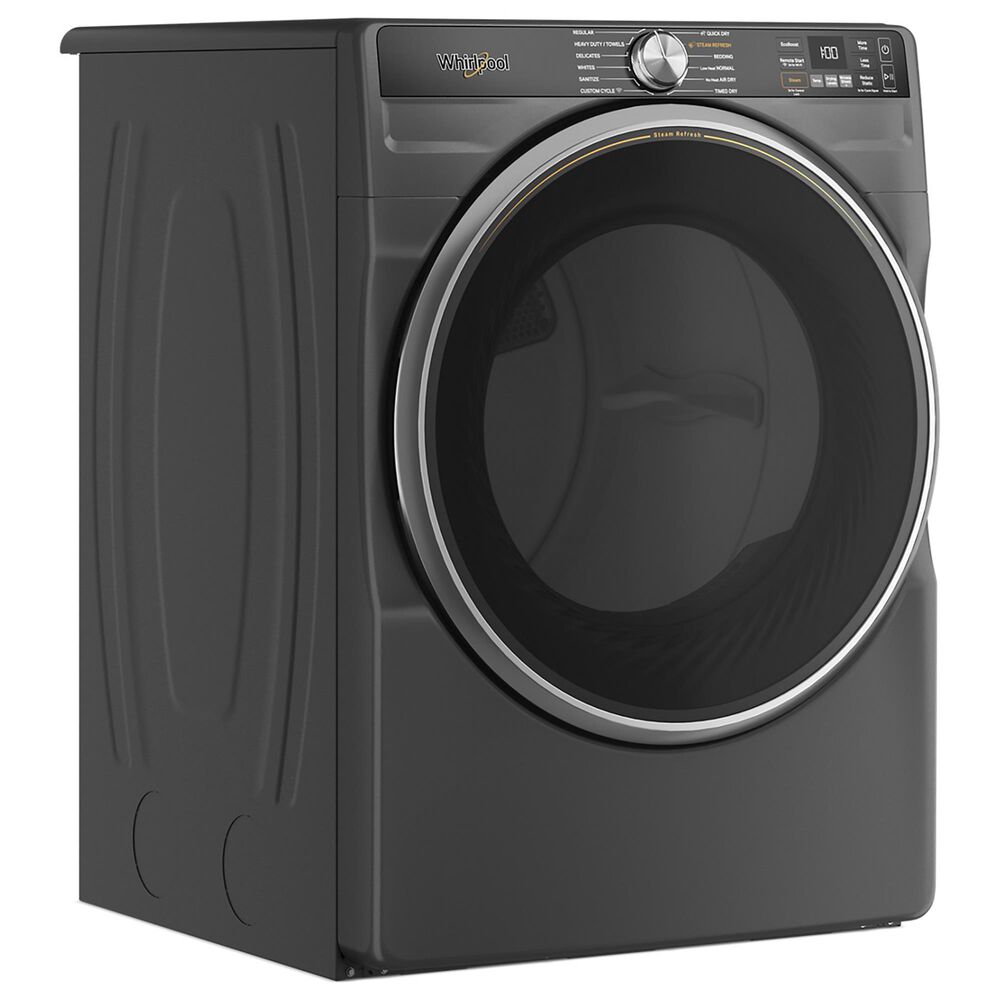 Whirlpool 7.4 cu. ft. Smart Front Load Electric Dryer with Steam in Volcano Black, , large