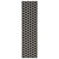 Nourison Twist Reversible 2"2" x 8" Black Indoor/Outdoor Runner, , large
