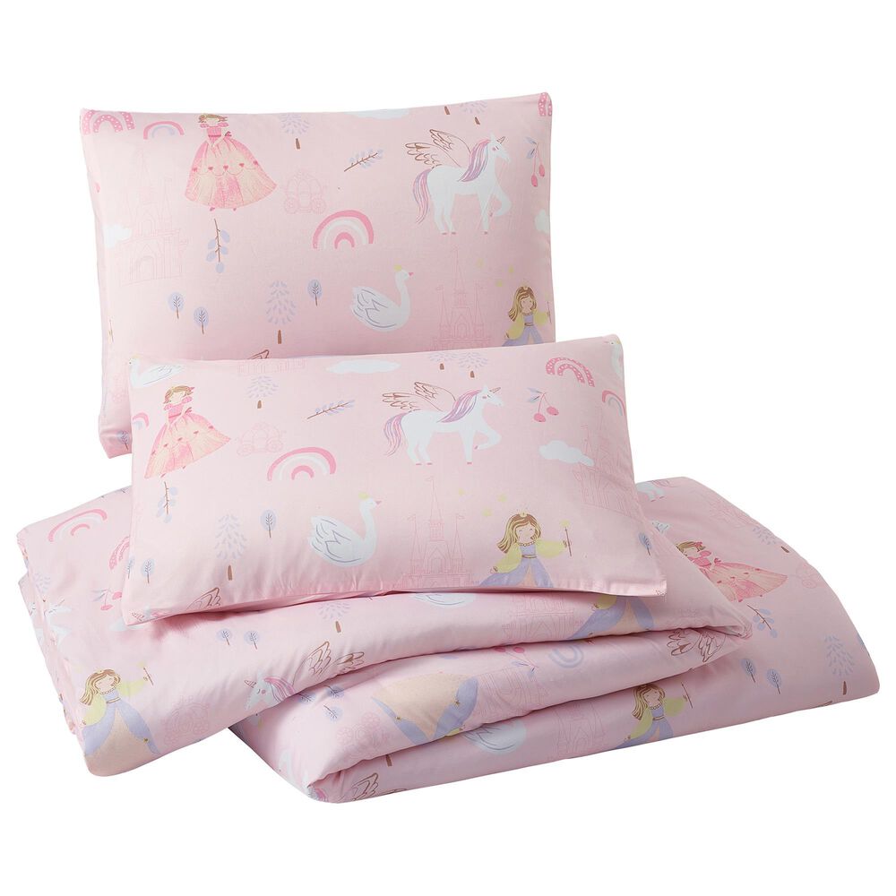 Urban Playground Fairytale Princess 3-Piece Full/Queen Comforter Set in Pink, , large
