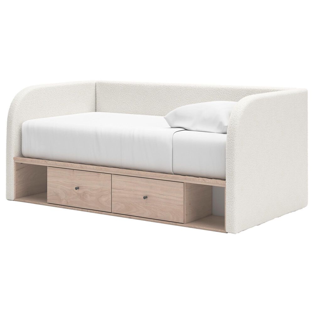 Ashley Arloster Twin Upholstered Day Bed with Storage  in Tan/White, , large