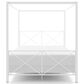 Furniture of America Rosadale Queen X-Cross Canopy Bed in White, , large