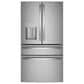 GE Profile 4pc Kitchen Package with Refrigerator, Range, Microwave, and Dishwasher in Stainless Steel, , large