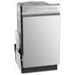 Midea 18" Front Control Built-In Dishwasher in Stainless Steel, , large