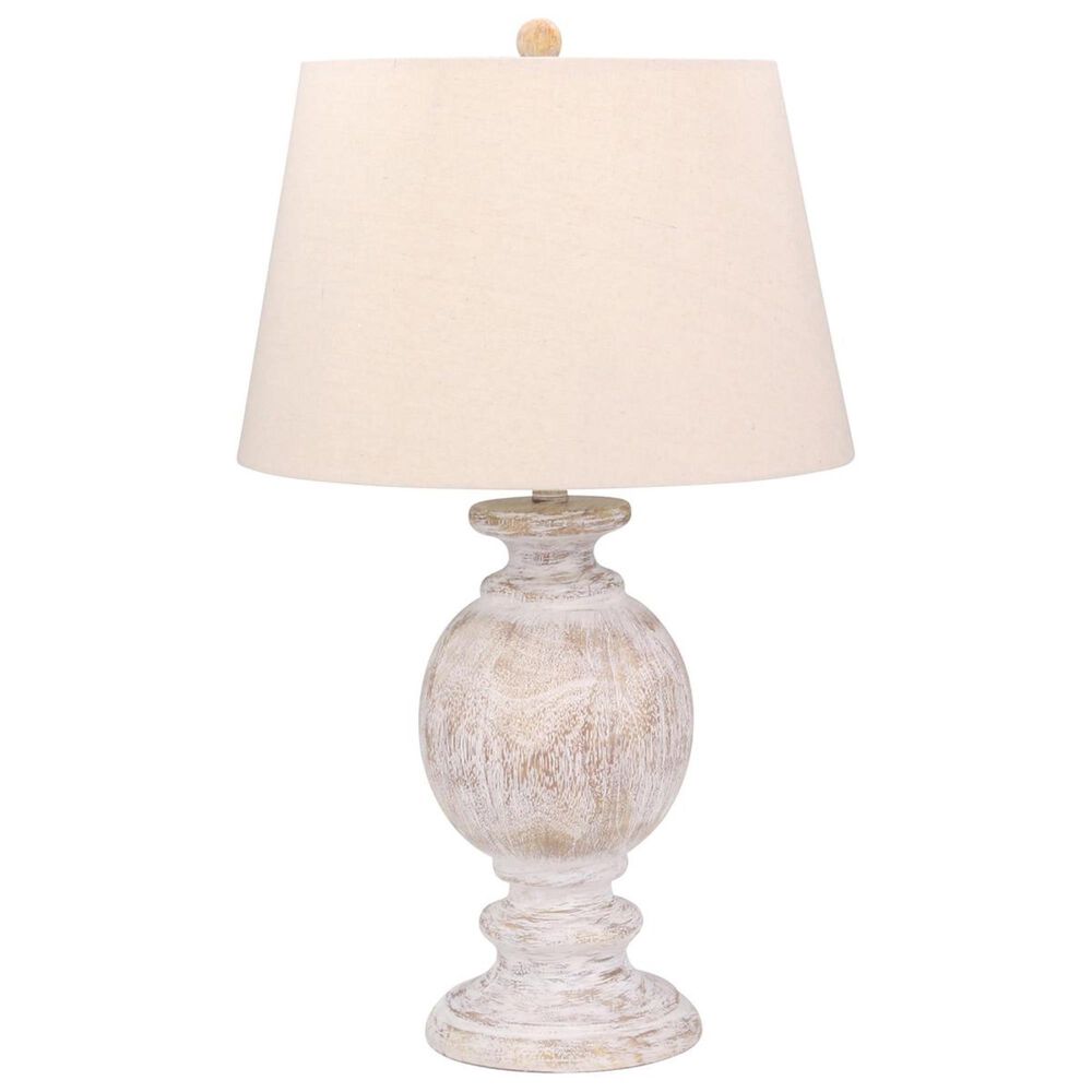 Sagebrook Home 30" Cottage Table Lamp in White with White Shade, , large