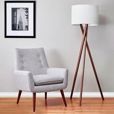 37B Brooklyn Floor Lamp in Walnut