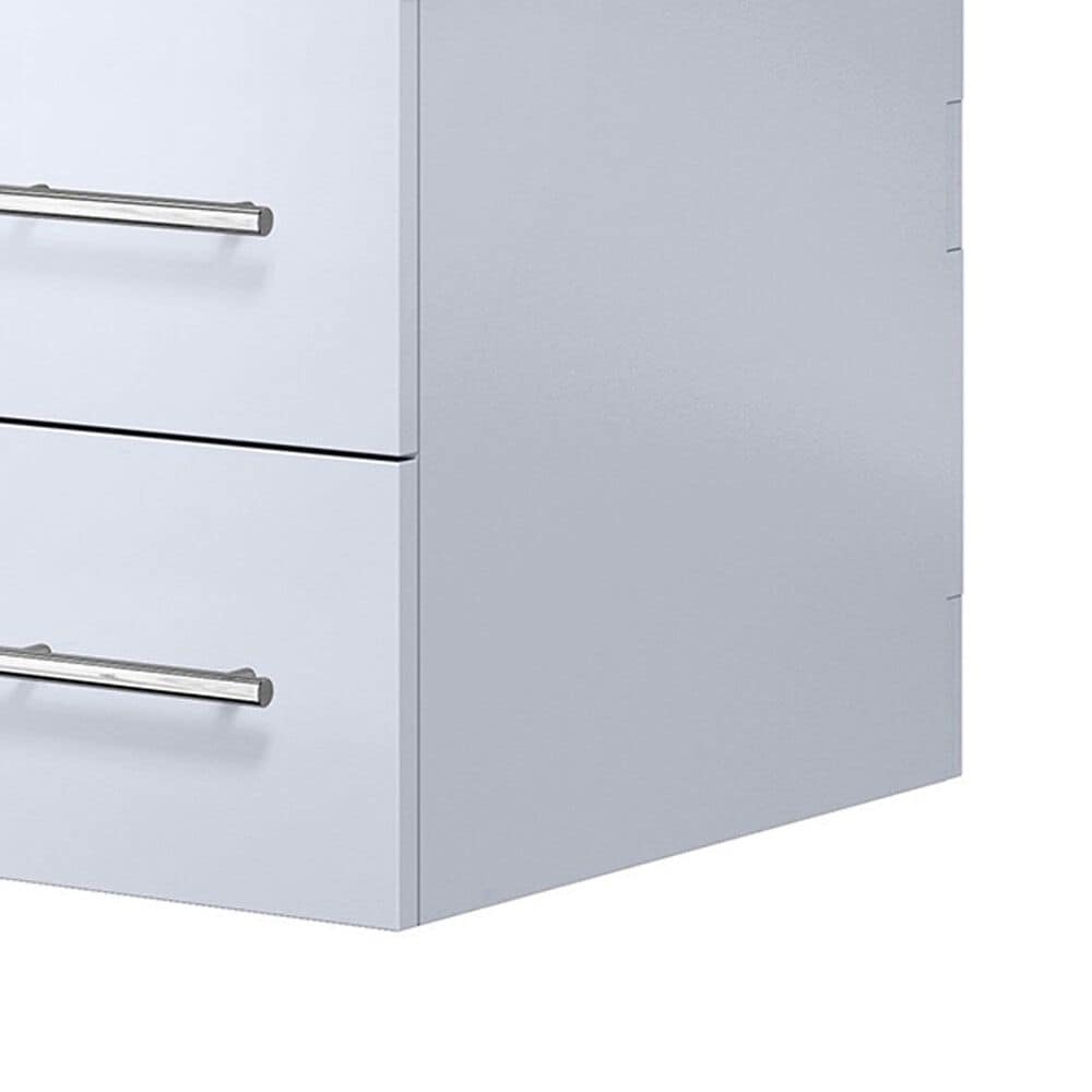 Lexora Home Geneva 48&quot; Single Bathroom Vanity Cabinet Only in Glossy White and 48&quot; LED Mirror, , large