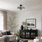 Vaxcel Grace 2-Light Semi Flush Mount in Matte Black, , large
