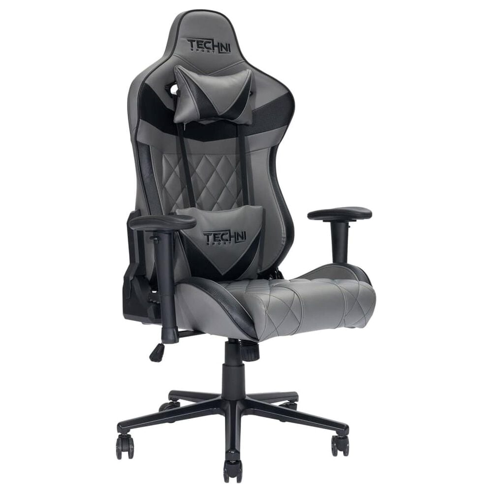 Techni Sport GamerXL Gaming Chair in Grey and Black, , large