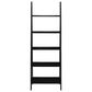 Linon Home Decor Acadia 5-Shelf Ladder Bookcase in Black, , large