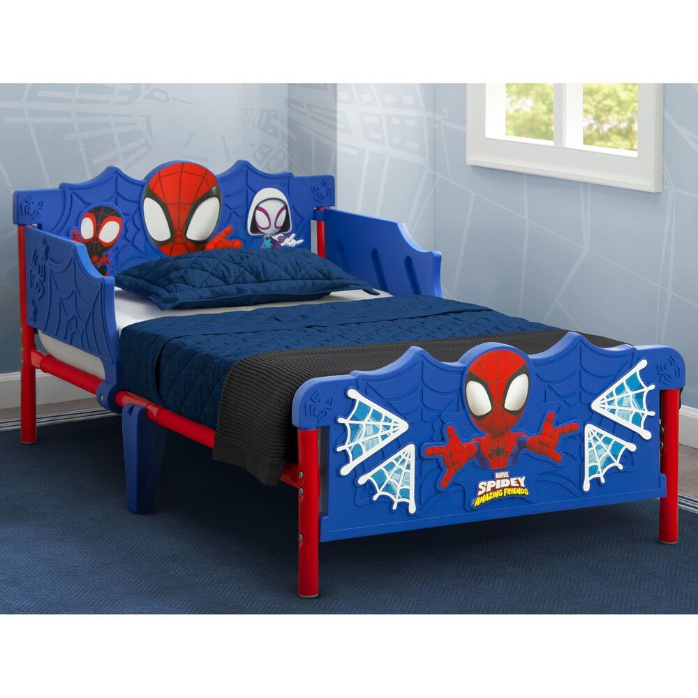 Delta Children Spidey and His Amazing Friends 3D Toddler Bed in Blue, , large