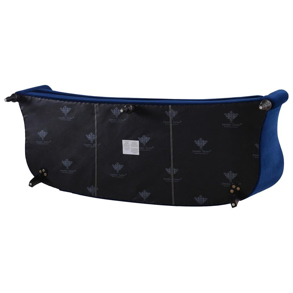 Jennifer Taylor Home Stewart Modern ButtonTufted Curved Sofa in Navy