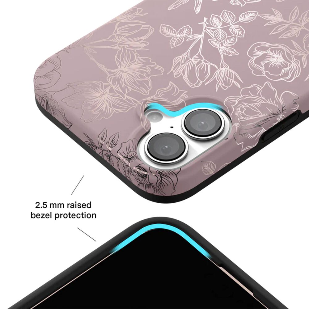 Velvet Caviar MagSafe Case for Apple iPhone 16 Plus - Dusty Rose Chrome Floral, , large