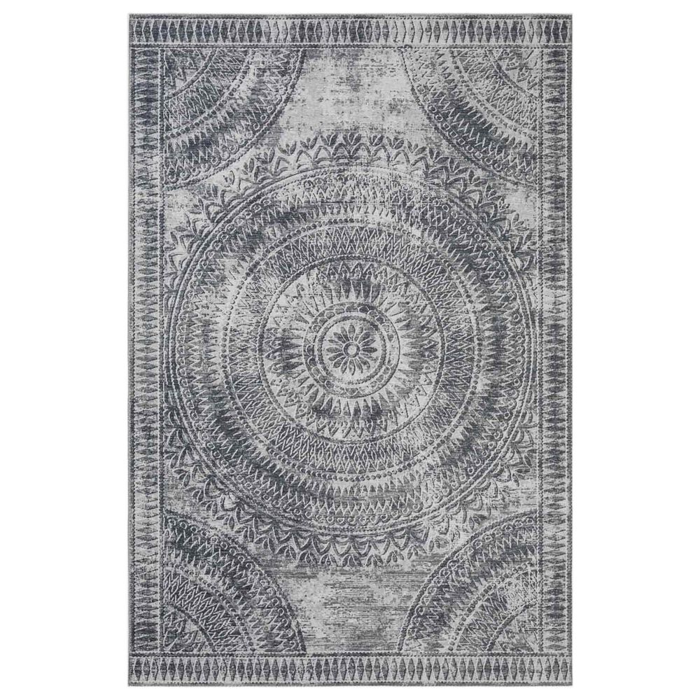 Dalyn Rug Company Sedona Bohemian 8" Round Pewter Indoor/Outdoor Area Performance Rug, , large