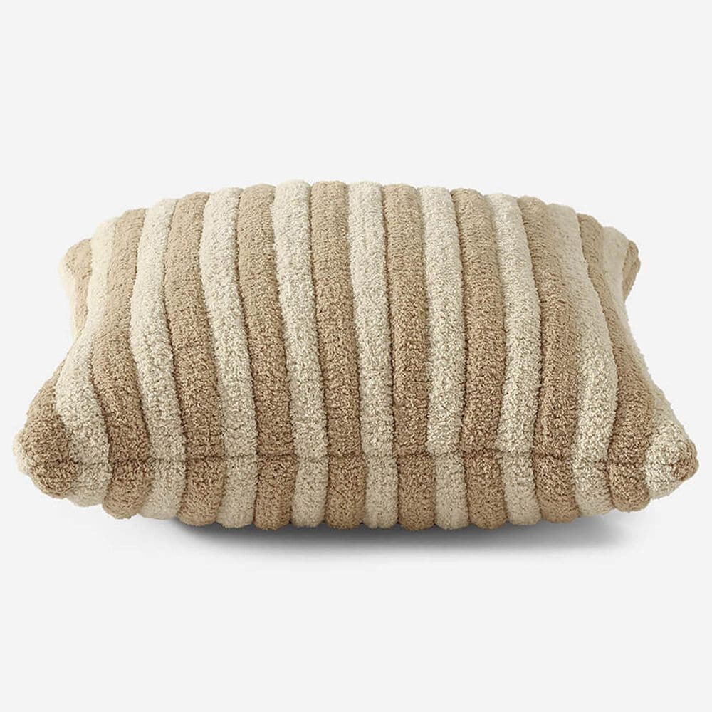 Sunday Citizen Snug Piped 20&quot; Square Throw Pillow in Biscotti and Sahara Tan, , large