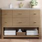 James Martin Vanities Lucian 48" Single Bathroom Vanity in Pebble Oak with 3 cm Victorian Silver Quartz Top, Rectangular Sink and FreePower Wireless Charger, , large