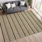 Dalyn Rug Company Soft Essentials Striped Honey 10" x 14" Indoor/Outdoor Area Rug, , large