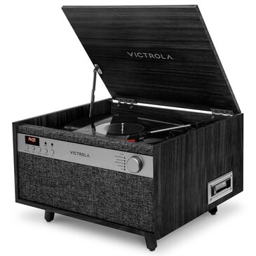 Victrola Century 6-in-1 Music Center Record Player with 3-Speed Turntable in Black, , large