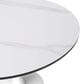 Leisuremod Leisuremod Bristol 35 round dining table White base with White Sintered stone Top, , large