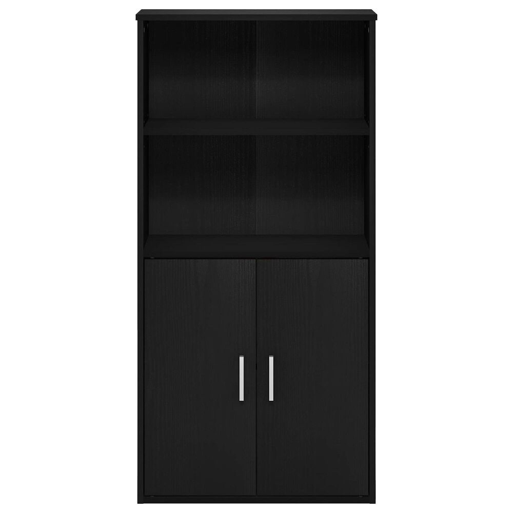 HOMLUX 4-Tier Open Shelf Display Bookcase in Black Oak, , large