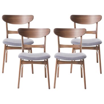 Other Idalia Dining Chair with Dark Gray Cushion in Walnut (Set of 4), , large