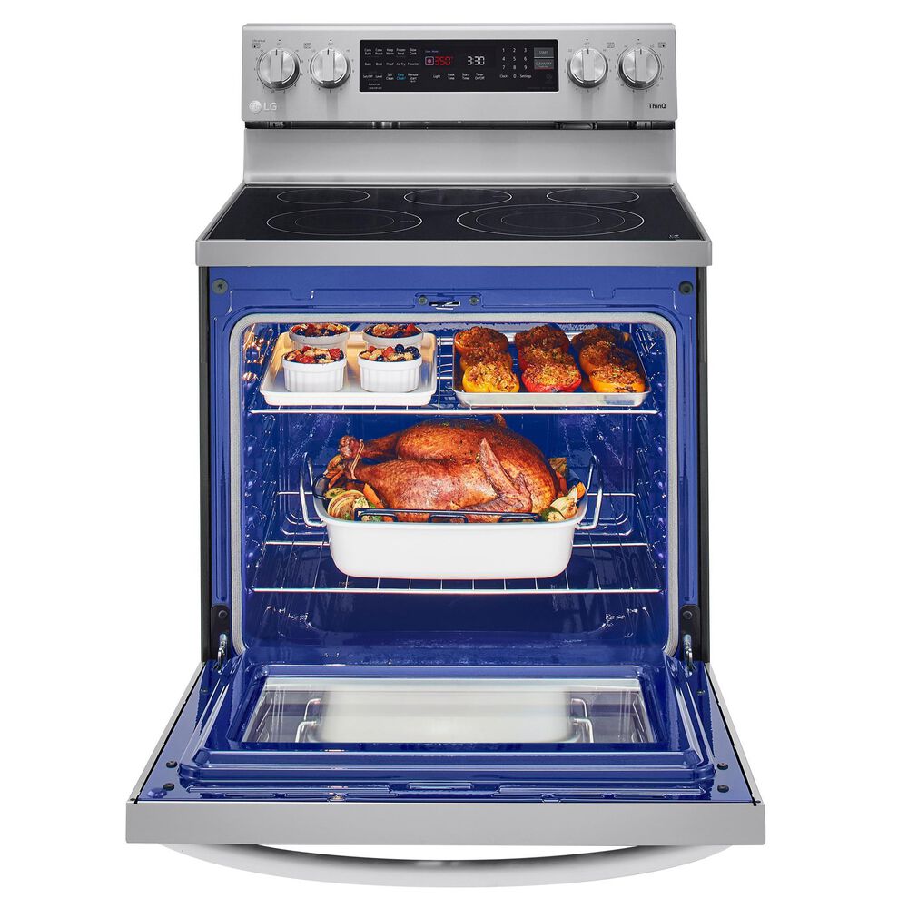 LG 6.3 Cu. Ft. Smart Wi-Fi Enabled True Convection InstaView Electric Range with Air Fry in Stainless Steel, , large