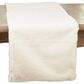 Saro Faux Fur Rabbit Table Runner in Ivory, , large