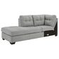 Signature Design by Ashley Falkirk 2-Piece Left Facing Sleeper Sectional with Chaise in Steel, , large
