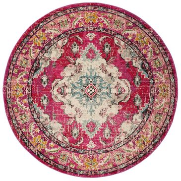 Safavieh Monaco MNC243D-3R 3" Round Pink/Multi Area Rug, , large