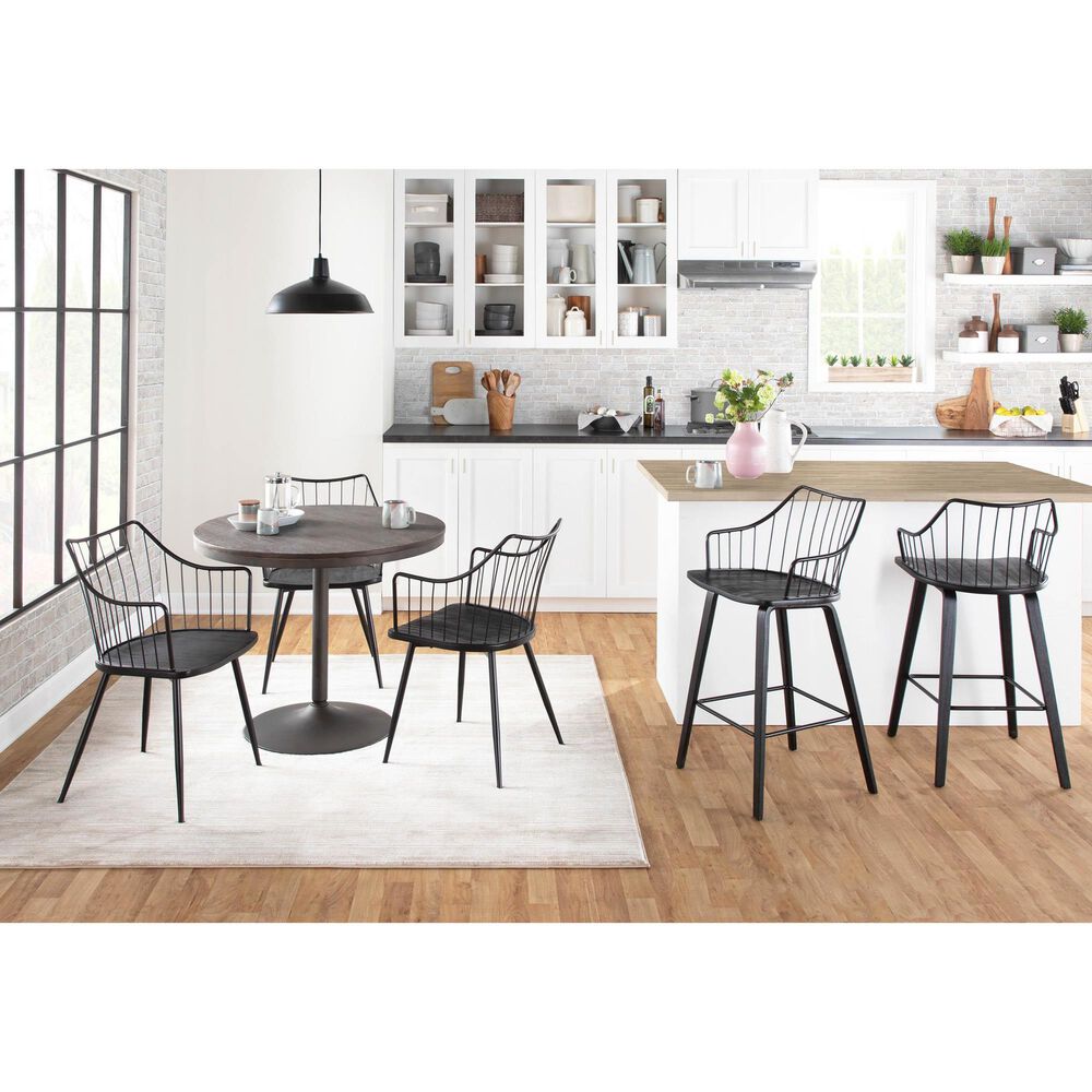 Lumisource Winston Arm Chair in Black, , large