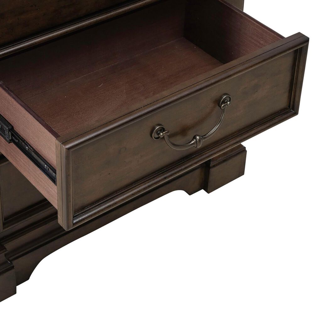 Belle Furnishings Arden Road 3-Drawer Nightstand with Charging Station in Satin Cherry, , large