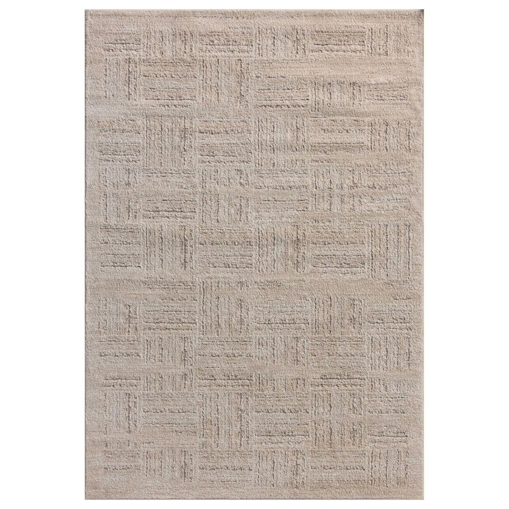 Amber Lewis x Loloi Monty 11"6" x 15" Ivory and Taupe Area Rug, , large