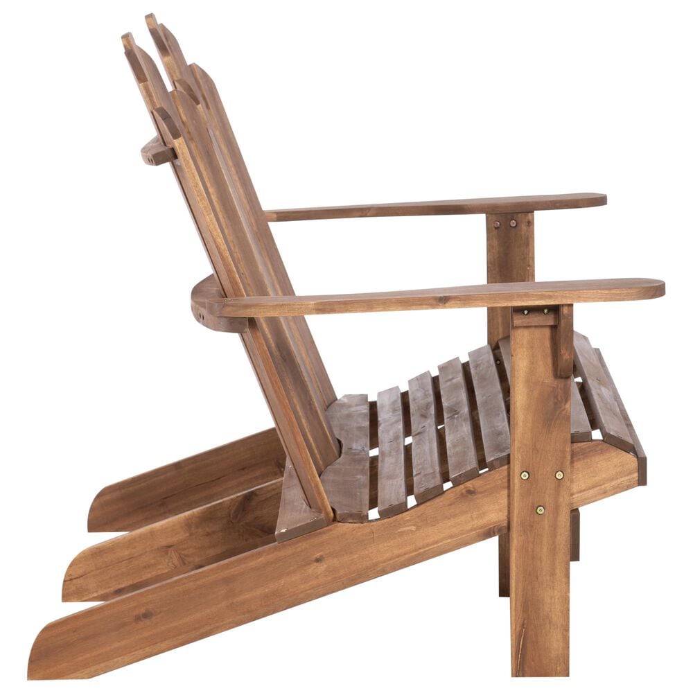 Linon Home Decor Adirondack Double Bench in Rich Acorn, , large