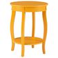 Linon Home Decor Rainbow Round Side Table in Yellow, , large