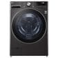 LG 5.0 Cu. Ft. Front Load Washer and 7.4 Cu. Ft. Gas Dryer with TurboWash 360 Laundry Pair in Black Steel, , large