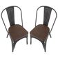 Lumisource Oregon Stackable Dining Chair in Vintage Espresso/Vintage Black (Set of 2), , large