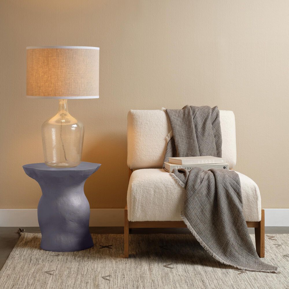 Splendor Living Ridgefield Fiber Glass Indoor/Outdoor Side Table in Steel Grey, , large