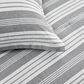 Triangle Home Fashions Farmhouse Yarn Dyed 5-Piece King Comforter Set in Gray and White, , large
