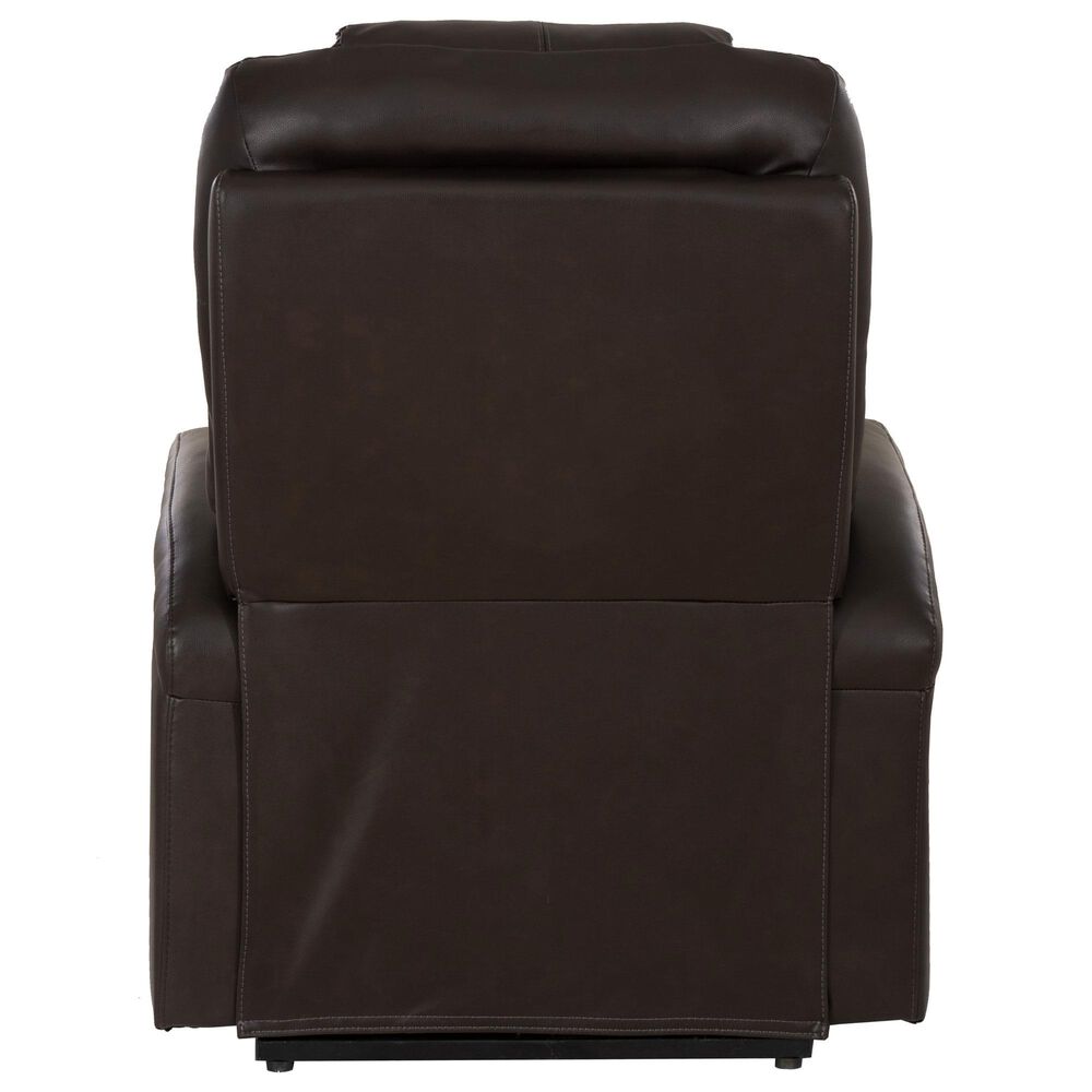 Linon Home Decor Peoria Power Lift Recliner in Chocolate, , large
