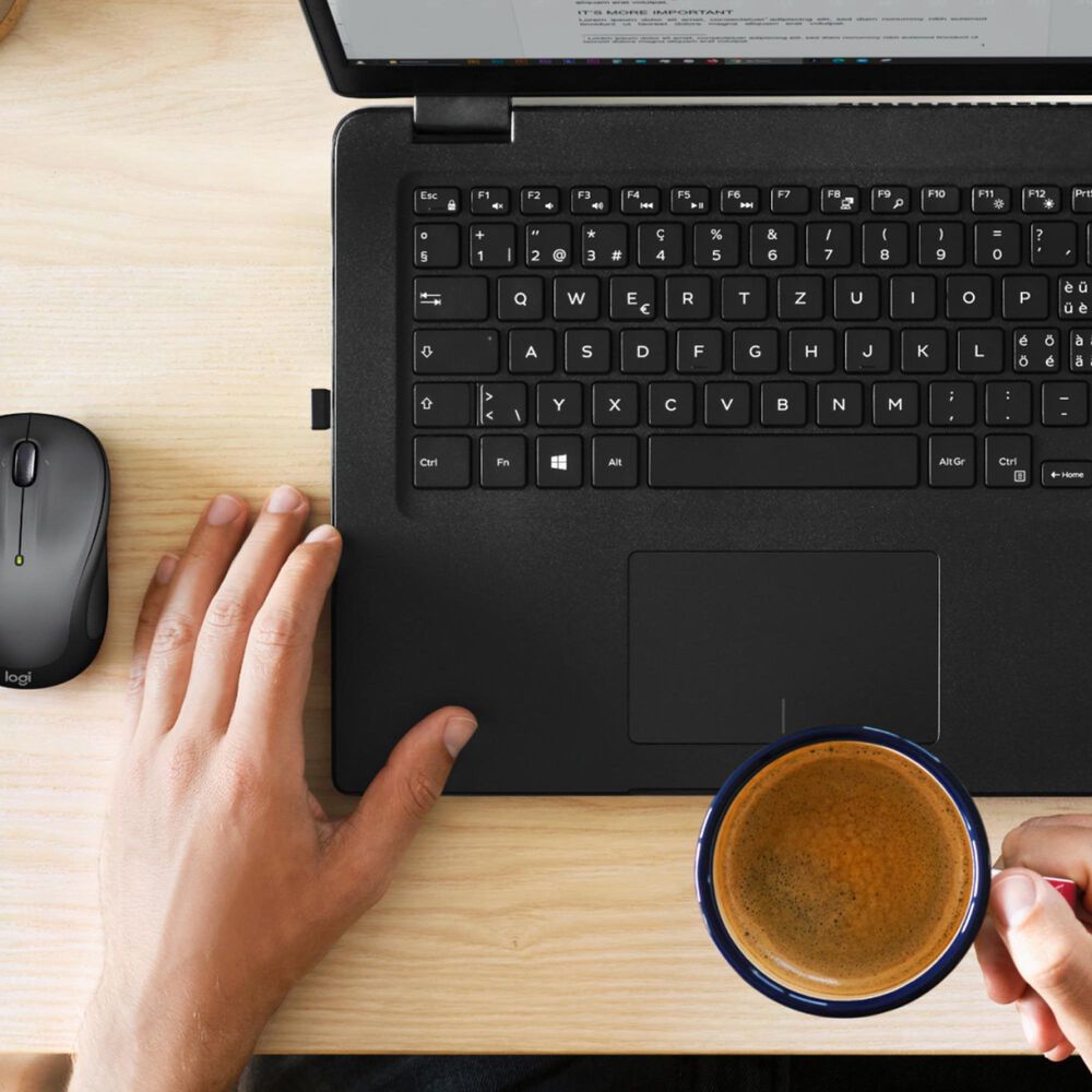 Logitech M325S Optical Compact Ambidextrous Wireless Mouse in Black, , large