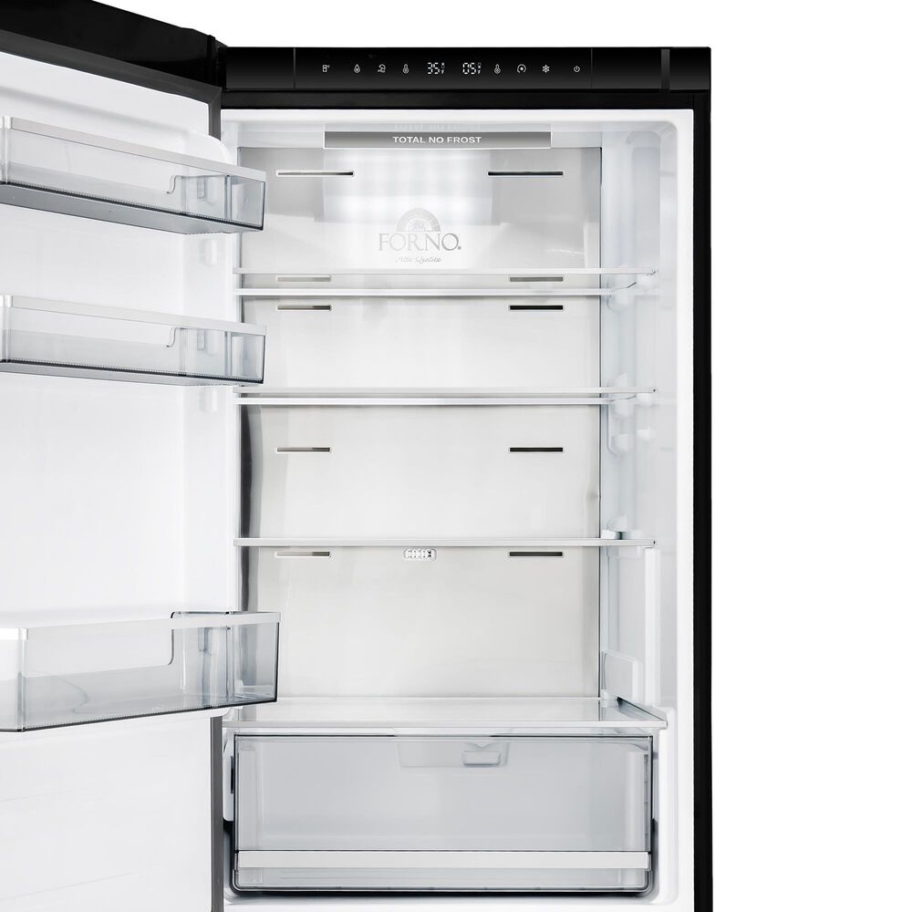 Forno Custodia 10.3 Cu. Ft. Bottom Freezer Refrigerator with Left Swing and Ice Maker in Black, , large