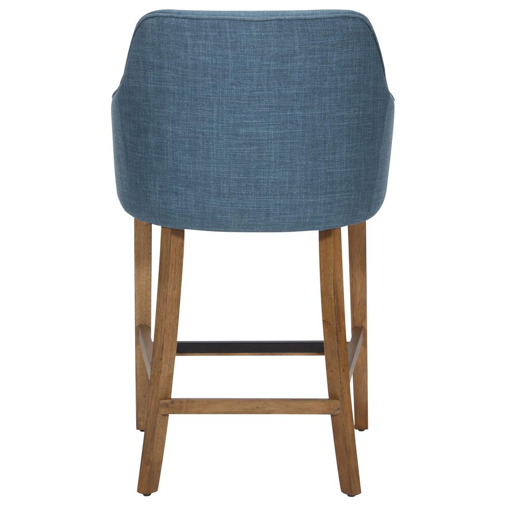 Valor Living Paloma 26" Counter Stool with Navy Upholstery in Medium Oak, , large