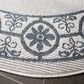 Safavieh Bermuda Floral 6"7" Round Ivory and Charcoal Indoor/Outdoor Area Performance Rug, , large