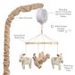 Lambs & Ivy Farmyard Friends Musical Baby Crib Mobile in White and Light Taupe, , large