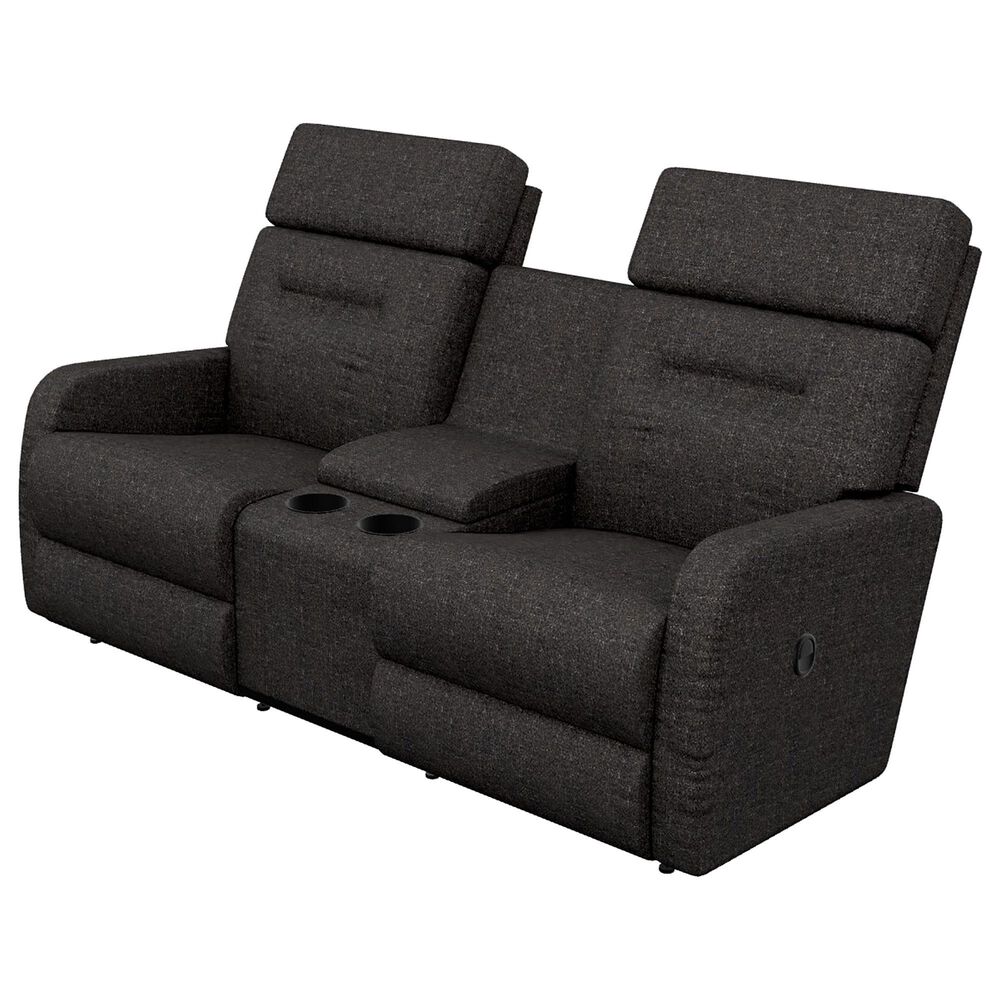 La-Z-Boy Lennon Wall Manual Reclining Loveseat with Console in Granite, , large