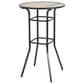 Hearth and Haven 3-Piece Outdoor Patio Bar Set with Gray Cushion in Black, , large