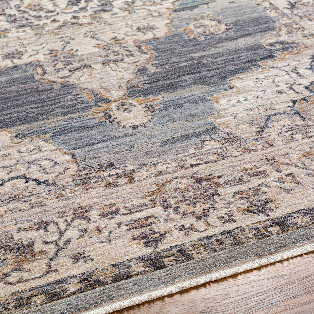 Surya Aida 2&#39;7&quot; x 4&#39;11&quot; Ivory, Gray, Charcoal, Tan and Deep Teal Area Rug, , large